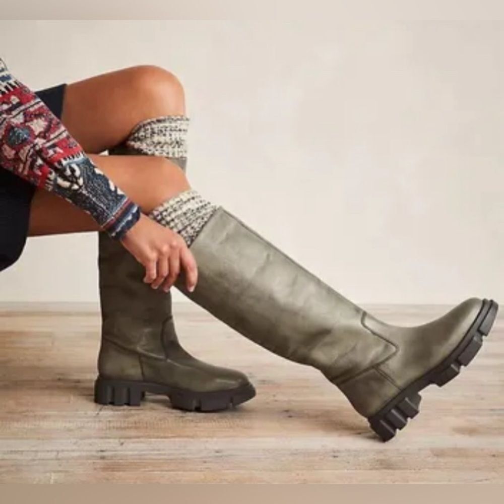 Free People Brooks Tall Boots Color: Military Moss Size 38.5